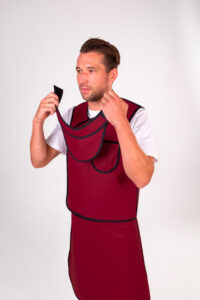 25 2 vest skirt dunkelrot